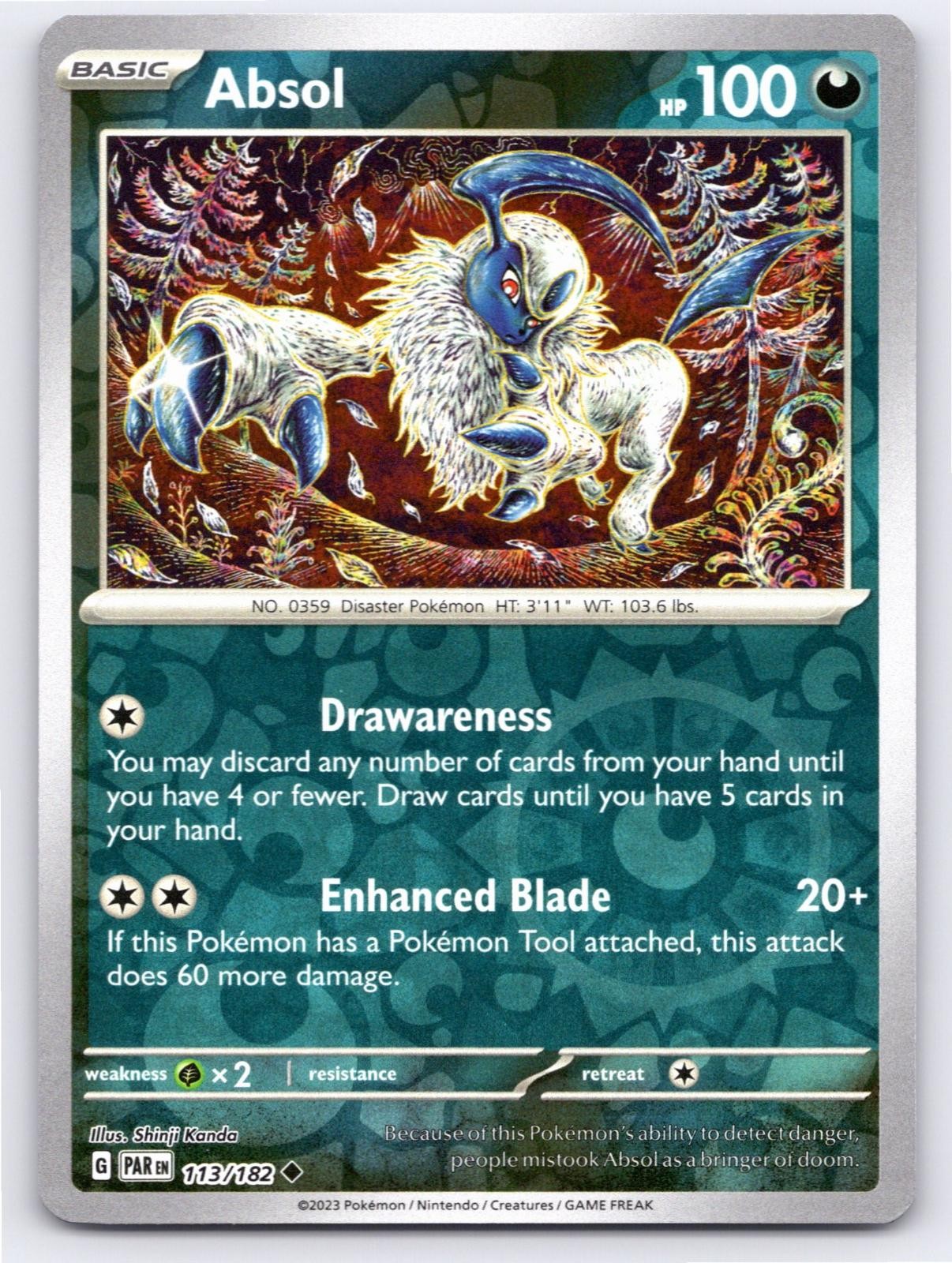 2023 POKEMON ABSOL PARADOX RIFT 113/182 REVERSE HOLO UNCOMMON NM A554 FREE S&H