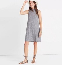 MADEWELL Tank Dress Womens XXS Gray Mock Neck Sleeveless Stretch