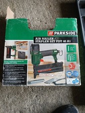 Parkside Air Stapler With Manual And Original Nails And Tools