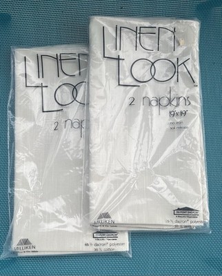 Dinner Napkins Set Of 4 Milliken No-Iron Wrinkle Free 19x19  Vintage New In Bag