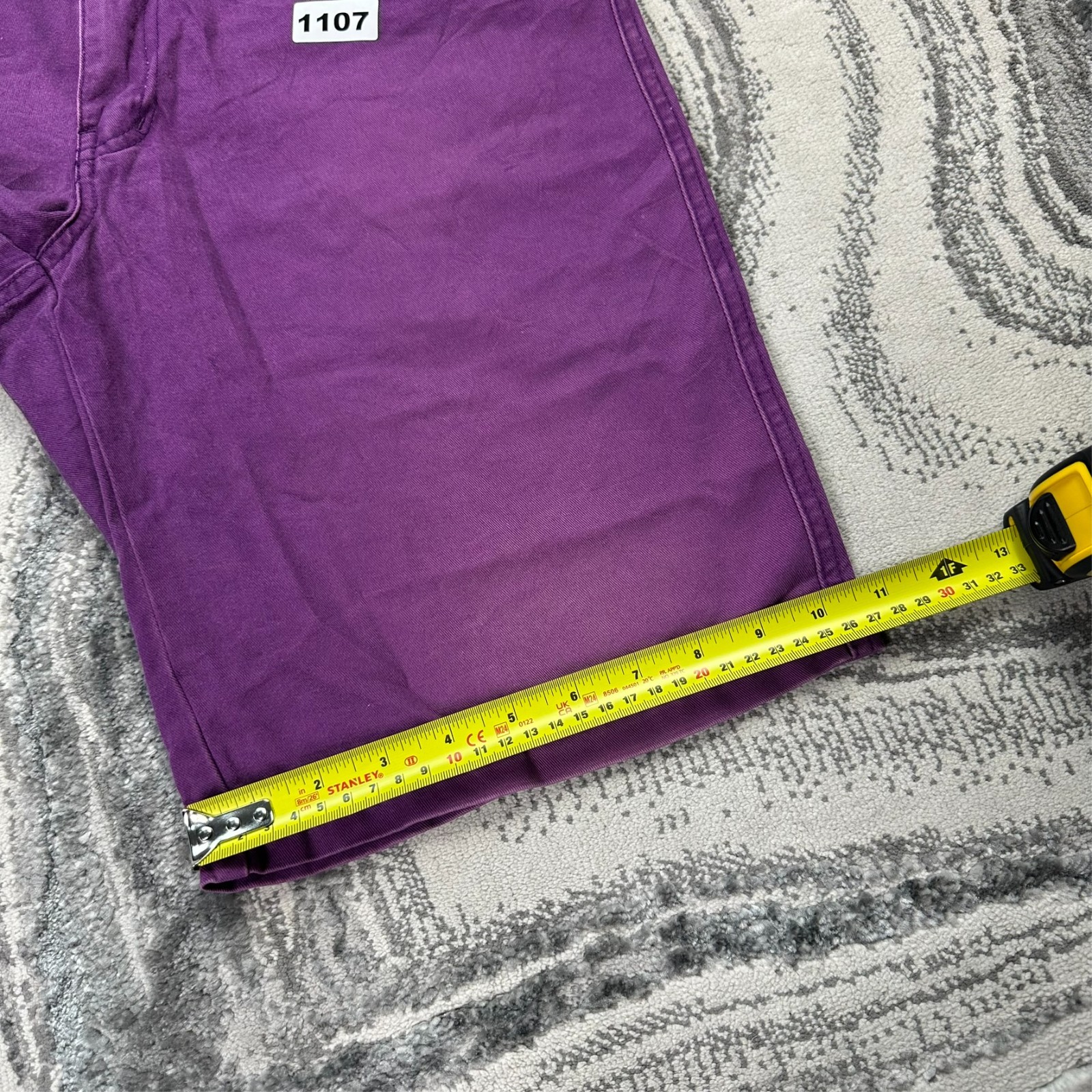 Women's Vintage Lucky Star 2000's Y2K Purple Lightning Stitch SzXL Denim Jorts image 7