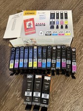 Lot of 17 CartridgesCanon PIXMA Used PG-250 Black 251 BK Color EMPTY