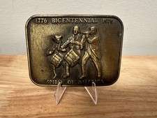 Vintage 1976 Bicentennial Spirit of America Belt Buckle 1776 Patriotic USA Metal