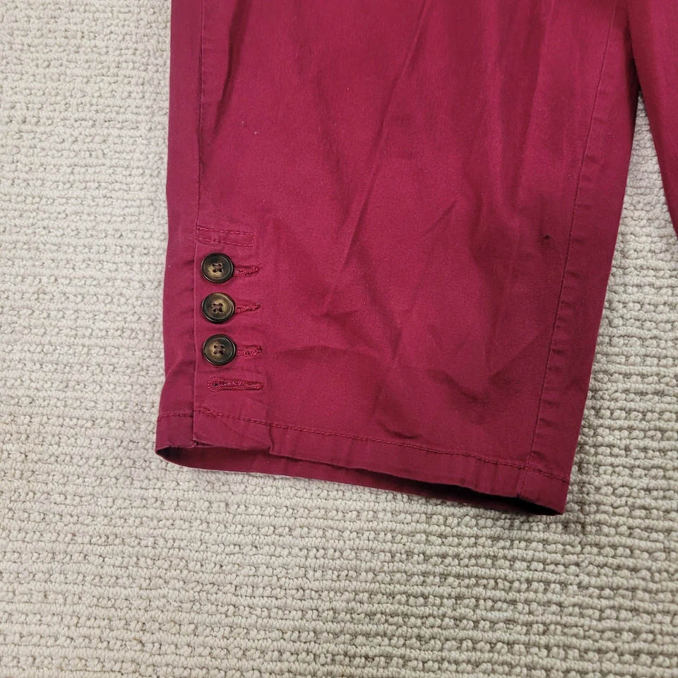 St.Johns Bay 女式 20W 卡普里裤弹力短下摆纽扣细节平前 — 第 2/4 张图片