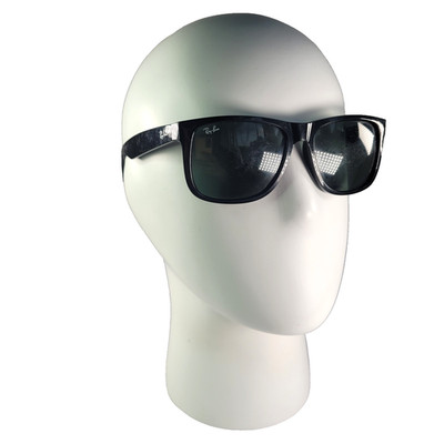 Ray-Ban RB4165 Justin Sonnenbrille schwarz 601/71 54 mm grüne Gläser