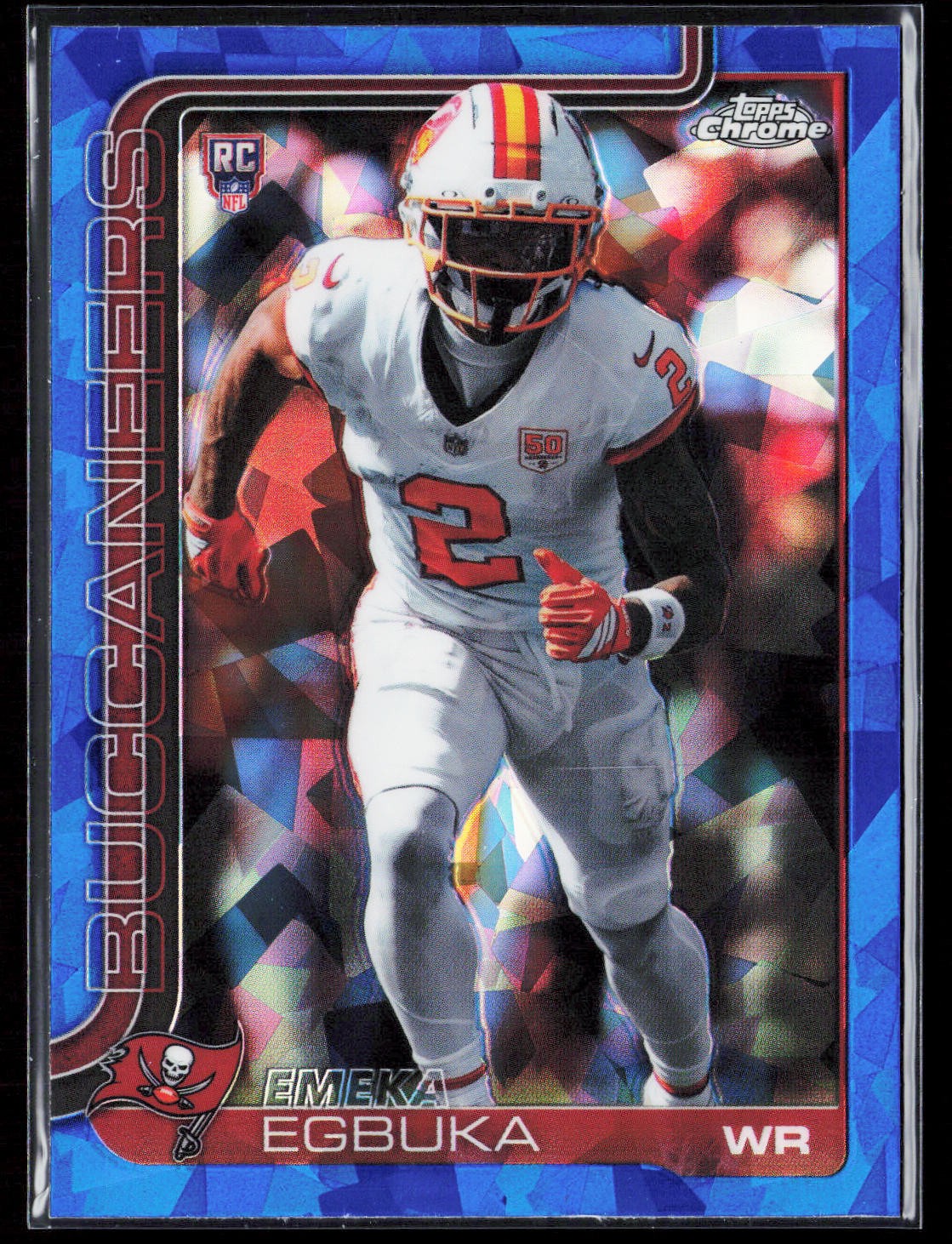 Emeka Egbuka 2025 Topps Chrome Sapphire Edition #312 Rookie Tampa Bay Buccaneers