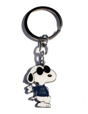 SNOOPY JOE COOL KEYCHAIN CHARM KEY RING PEANUTS BAG CHARM JEANS BELT LOOP DOG TA