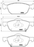 Brembo P 28 076X Bremsbelagsatz, Scheibenbremse For Honda