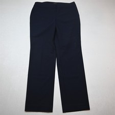Ann Taylor 6 Navy Blue Mid Rise Straight Trouser Dress Womens Pants