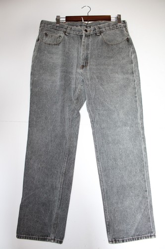 Vintage Polo Ralph Lauren Jeans 38x32 Relaxed Fit Smoke Grey Denim Made USA 90s - Picture 2 of 12