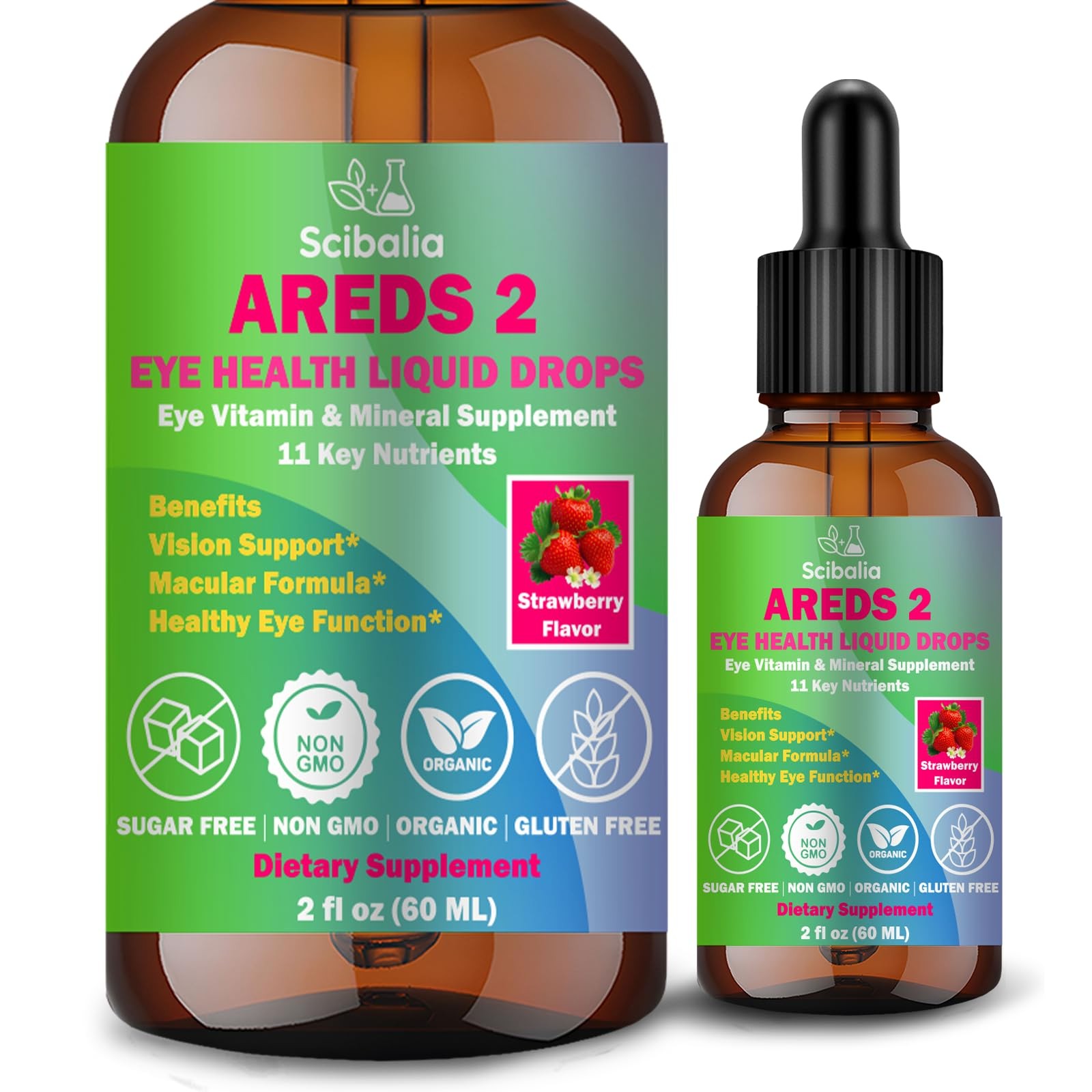 AREDS 2 Formula Liquid Drops, Advance 11-in-1 Eye Vitamins Lutein Zeaxanthin ...