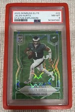Panini 2025 Donruss Elite Jalen Hurts #22 Status Explosion /999 PSA 8 Eagles