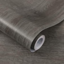 17.7"x118" Grey Wood Peel and Stick Wallpaper - Self-Adhesive Wood Grain