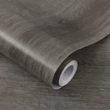 17.7"x118" Grey Wood Peel and Stick Wallpaper - Self-Adhesive Wood Grain