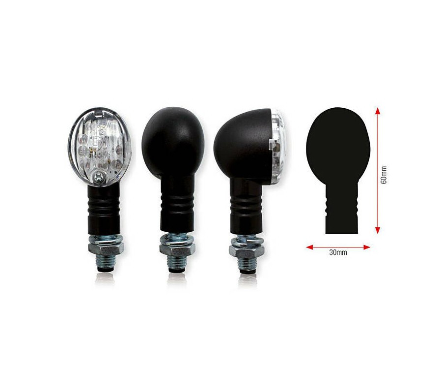 Clignotants BIHR Bullet LED noir pour sublimer votre balade en moto custom