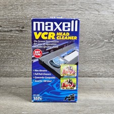 Maxell VP-100 VHS VCR Video Head Cleaner Tape Dry Type
