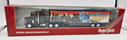 Herpa HO 1:87 No. Remolque semirremolque Kenworth 140843 America 500 años nuevo de stock | Zustand: New