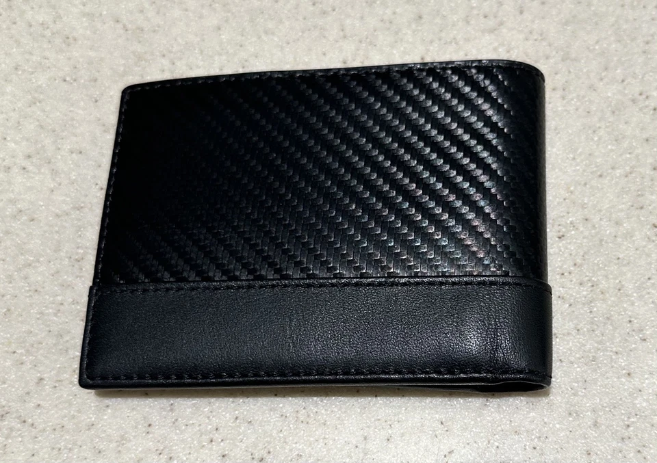 Cartera Tumi Aplha CFX Ranura para Identificación de Tarjeta Cuero/Carbono - Negra Protección RFID NUEVA CON ETIQUETAS Foto 2 de 3