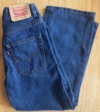 Levis 550 Blue Jeans Boys Size 8 24x22 Relaxed Fit Denim Adjustable Waist