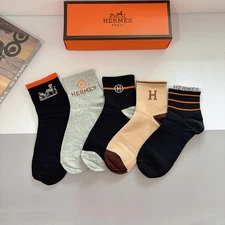 Herme Socks Set Of 5 Pair With Box