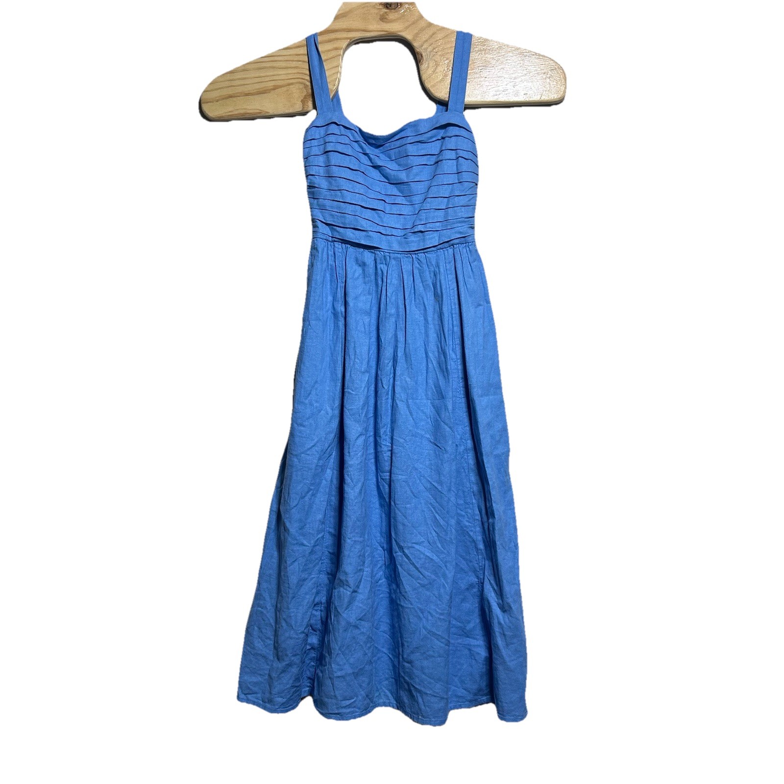 Abercrombie and Fitch Emerson Linen Blend Midi Dress Size XSP XS Petite