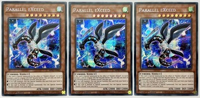 3 x MP21-DE043 Parallel eXceed - Secret Rare 1. Auflage Near Mint YuGiOh Karten
