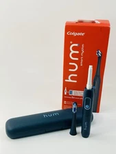 hum by Colgate Smart Rhythm Sonic Toothbrush Kit, Battery-Powered, Slate Grey