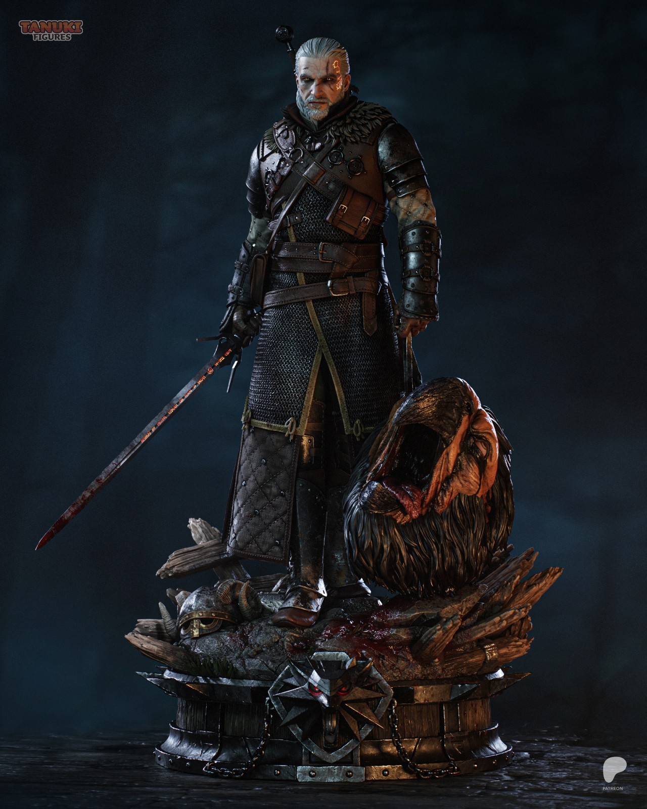 Figura Geralt | The Witcher | 296mm UNPAINTED (Ask for Painted)