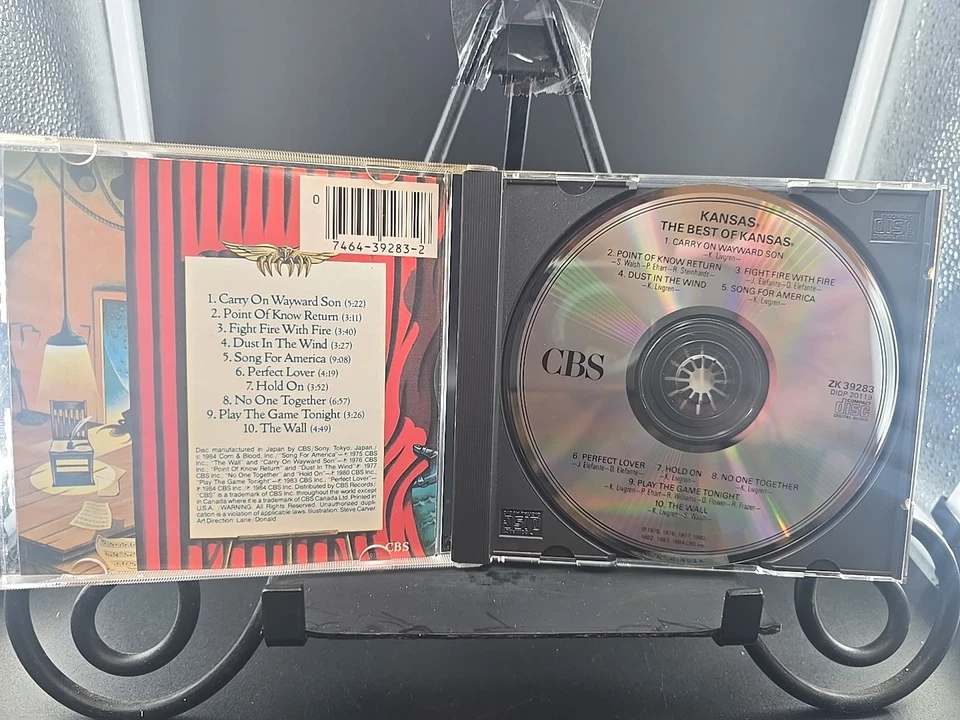 Kansas The Best Of CD 1984 Rock Classics Greatest Hits CBS Records Very Good Foto 3 de 4