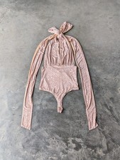 Intimately Free People 100 Ways Convertible Bodysuit in Champagne small NWOT