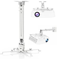 Adjustable Projector Ceiling/Wall Mount - 3-in-1 Universal Bracket for Projec...