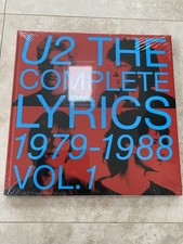 NEW U2 The Complete Lyrics 1979-1988 VOL 1, Hardback Book, Fan Club, Sealed, boy