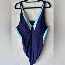 Women's Two-Tone Blue Swimsuit size XXL NWOT