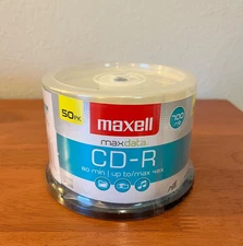Maxell MaxData 50 Pack CD-R Blanks/700mb/80 Minute New Sealed