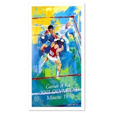 Leroy Neiman Games of the XXII Olympiad Moscow 1980 20x39 Movie Poster w/ COA