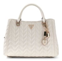 Guess Stacey Girlfriend Satchel Handtasche Tasche Cream White Creme Neu