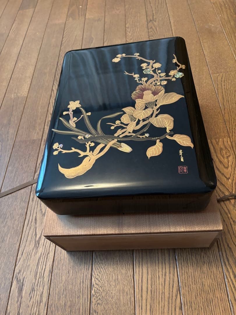 Wajima Lacquerware Makie Text Box Minezuki Japanese Art Gift