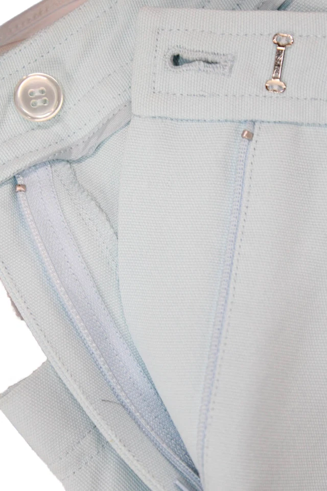 Pantalones Cortos de Vestido J. Mclaughlin Para Mujer Texturizados Cremallera Botón Plisado Azul Talla 06 Foto 4 de 4