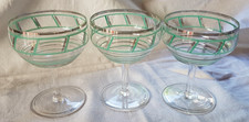 3 x 1920’s PAINTED CHAMPAGNE COUPES