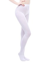 Women's 80 Den Soft Opaque Tights, Women's Tights S/M, White 
