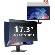 17.3" Privacy Screen Computer for 16:9 Aspect Ratio, 2-Sided Removable Anti-P...
