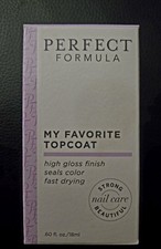 PERFECT FORMULA MY FAVORITE TOPCOAT HIGH GLOSS FINISH SEALS COLOR .60 oz NEW