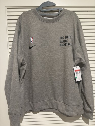 Nike NBA Los Angeles Lakers Basketball Crewneck Sweatshirt Gray Men’s L NWT