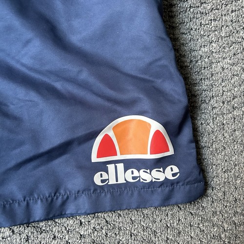 Ellesse Men’s Shorts Size XL Navy Blue Logo Graphic W Drawstring Thread Damage* - Foto 2 di 10