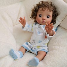 16" African American Reborn Baby Dolls Full Vinyl Body Black Girl Realistic Doll