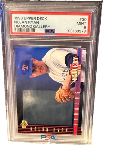 1993 Upper Deck #30 NOLAN RYAN Diamond Gallery PSA 9 POP 13. Only 5-PSA 10. Rare