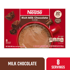 Nestle Instant Hot Cocoa Rich Milk Chocolate Flavored Mix Powder, 6.829 oz, 8 Ct