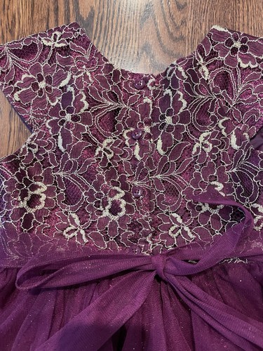 Jona Michelle Girls Size 7 Purple Fancy Sleeveless Dress - Picture 7 of 8