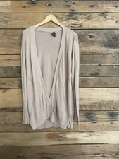 Worthington Lightweight Open Front Cardigan Sweater Sz Lt Tan