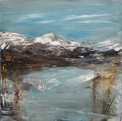 Schottisches Original zeitgenössisches abstraktes Impressionismus Landschaft Ölgemälde Kunst
